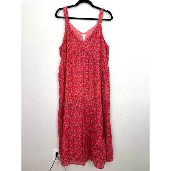 Joie Womens Large Tiered Sleeveless Maxi Dress Cotton V Neck - Picture 7 of 12